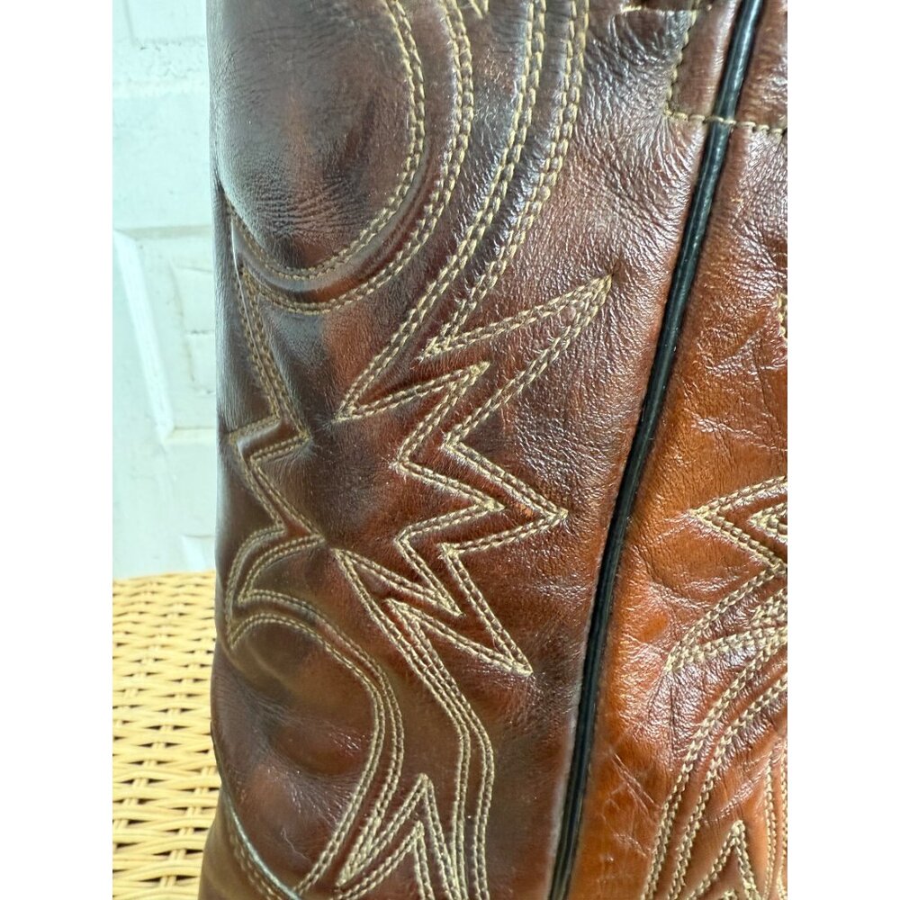 Vintage 80's Texas Brand Mens Western Boot Size 10D Leather - Picture 16 of 16